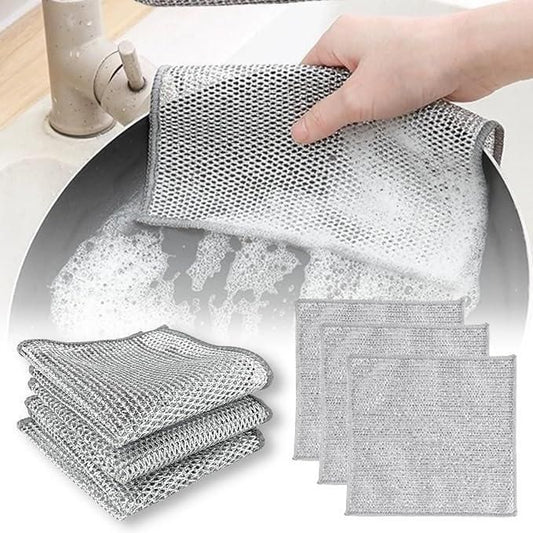 Multipurpose Wire Dishwashing Rags for Wet and Dry Pack